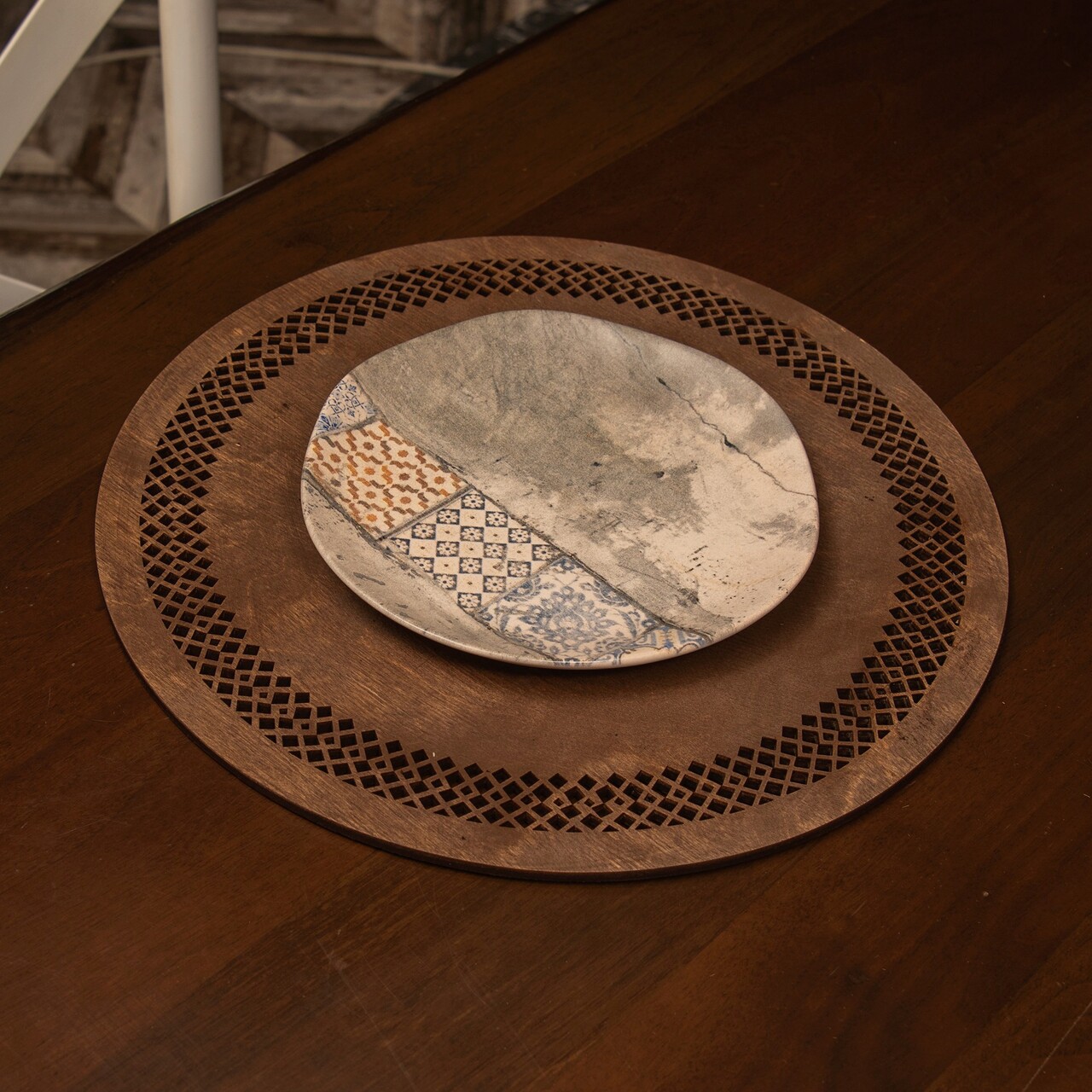 Set suporturi pentru farfurie, Payna, 790PYN1179, Lemn , Produs lucrat manual, Wenge - 1 | YEO