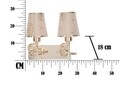 Aplica de perete Glam Ring Double, Mauro Ferretti, 32 x 27 cm, 2 x E27, 40W, fier/plastic