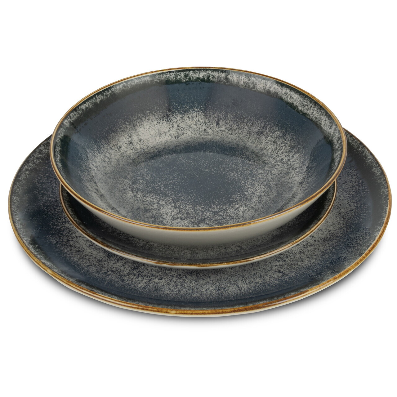 Serviciu de masa 18 piese Berlinger Haus, Aspen, ceramica, gri - imagine 4