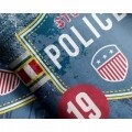 Lenjerie de pat pentru o persoana, Police Man Blue, Royal Textile,  2 piese, 140 x 200 cm, 100% bumbac, multicolora