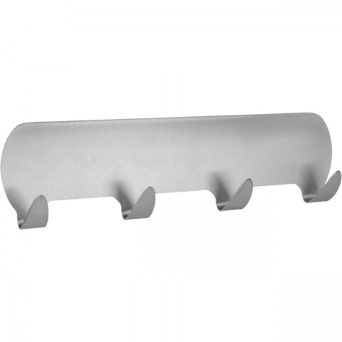 Cuier autoadeziv Metaltex, 18 cm, inox, argintiu
