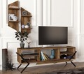 Mobilier pentru living Prego, Tera Home, 3 piese, 140x34.8x49.2 cm, maro