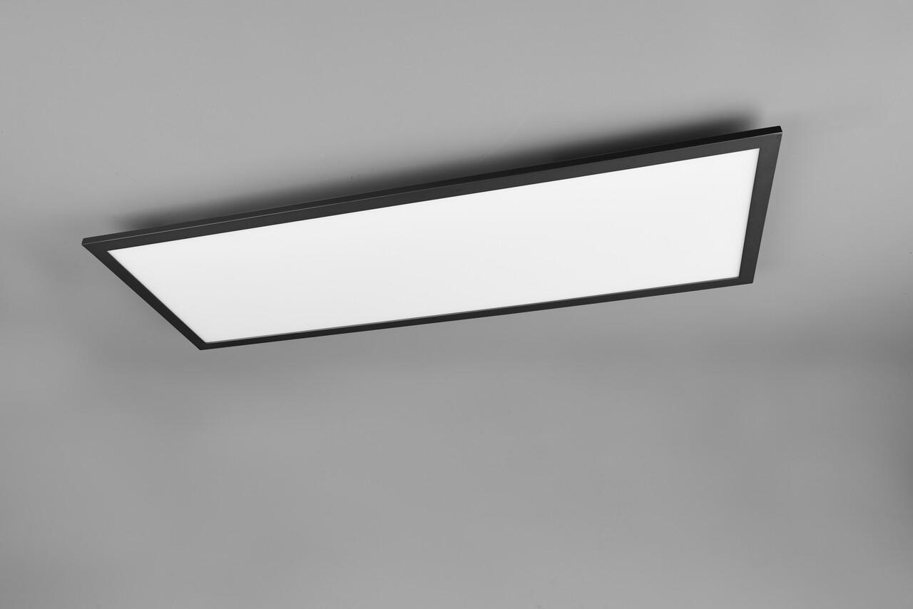 Plafoniera Alpha, RL, 80x5 cm, 34W, 1x SMD LED, metal, negru mat