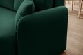 Coltar extensibil stanga 3 locuri ELTAP, Hadson, 206x150x89 cm, lemn/poliester, verde inchis