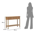 Consola Gothenburg, Mauro Ferretti, 110x40x80 cm, lemn de brad/MDF/fier, maro