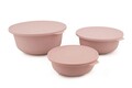 Set 3 cutii alimentare MCH08353, Kosova, polipropilena, roz
