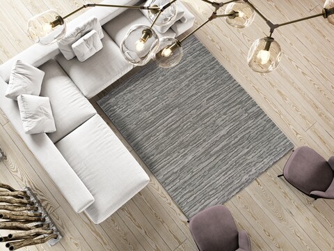 Covor, Yen 2, 80 x 150 cm, 40% poliester, 60% polipropilena, gri