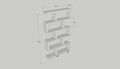Biblioteca Elif, Kalune Design, 90x20x156 cm, alb