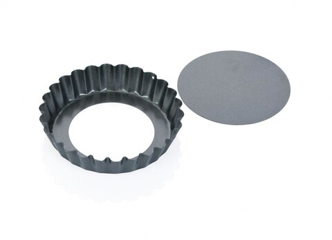 Set 4 tavi pentru mini-tarte, Tescoma Delicia, cu baza detasabila, 10 cm Ø, inox
