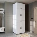Dulap masina de spalat, Hanah Home, Dora, 70x230x68.8 cm, PAL, Alb