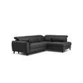 Coltar extensibil dreapta 4 locuri ELTAP, RT-06NU, Noble, 255x201x100 cm, lemn/poliester, gri inchis