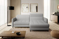 Coltar extensibil dreapta 3 locuri ELTAP, RT-04ROY, Gomsi, 228x165x100 cm, lemn/poliester, gri deschis