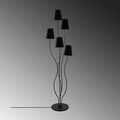 Lampadar, Bonibon - 13235, Fulgor, 44 x 44 x 160 cm, 5 x E14, 40W, negru