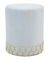 Taburet Ring, Mauro Ferretti, 35 x 42 cm, lemn de pin/fier/poliester, albastru deschis