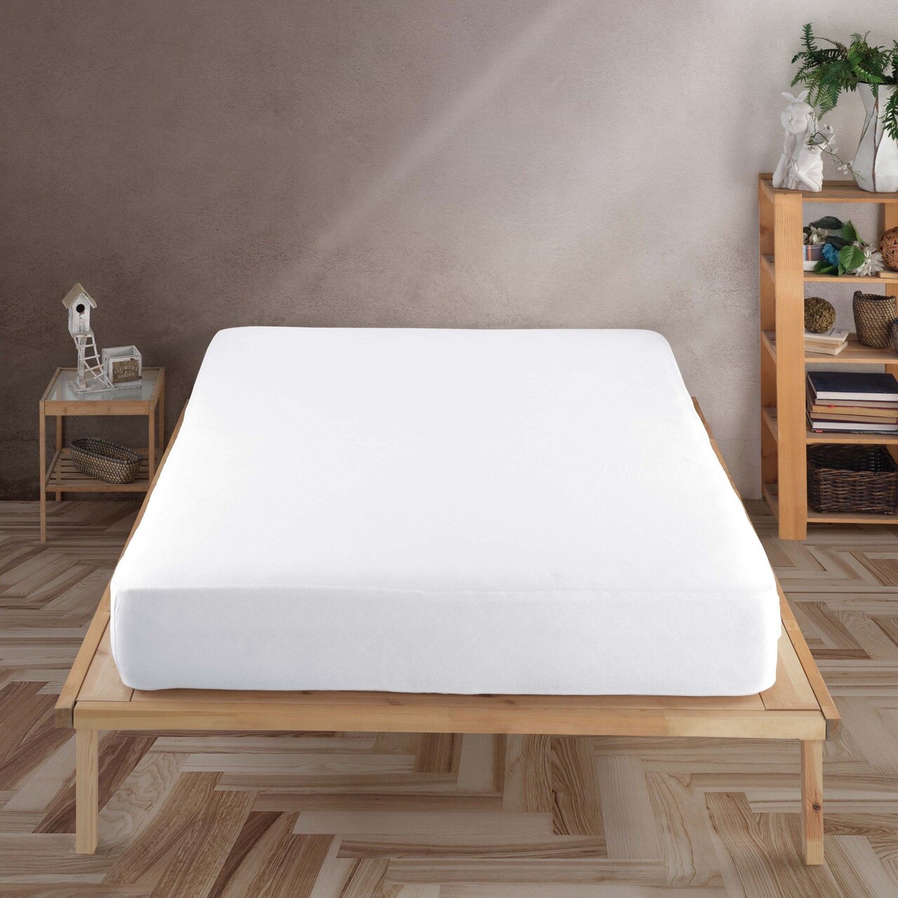 Cearceaf de pat cu elastic Jersey Double Small (DE), L'essentiel Maison, White, Alb - imagine 2