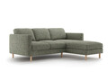 Coltar dreapta 3 locuri, Eden, Micadoni, 223x150x90 cm, tesatura structurata, verde muschi melanj