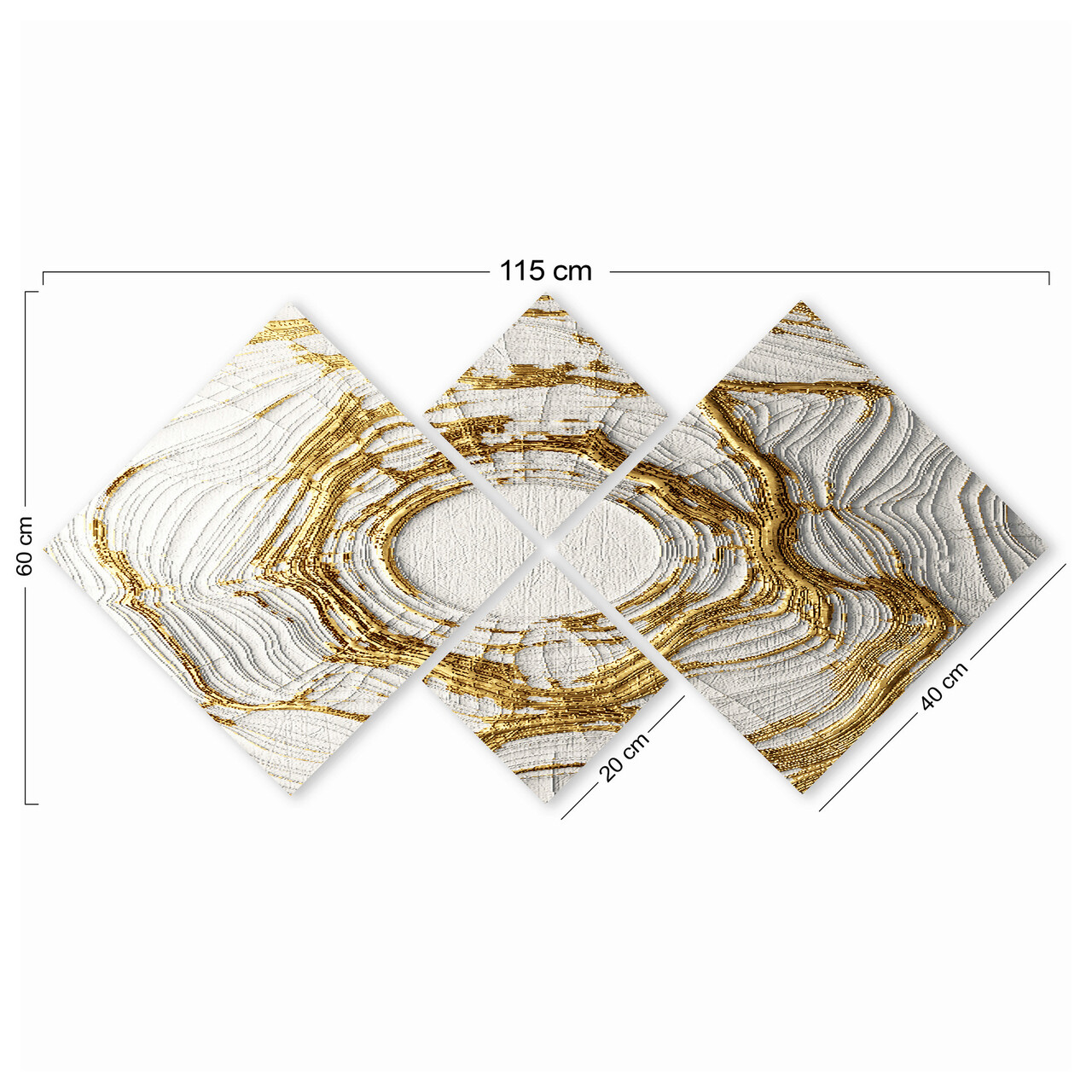 Set 4 tablouri decorative, 4MDF701346946, MDF, Imprimat UV, Multicolor