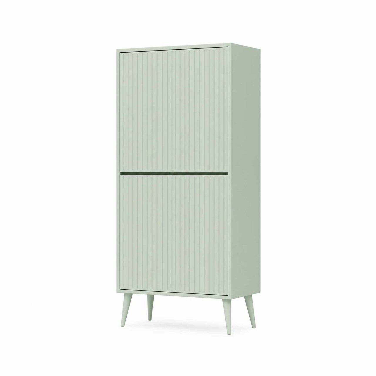 Dulap pentru bucatarie, Hanah Home, Capella, 69x158x32 cm, MDF, Verde menta - view 5