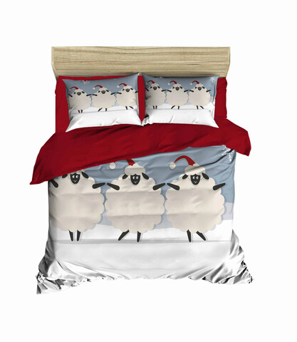 Lenjerie de pat dubla king (eu) (es), 3 piese, 466, pearl home, poliester satinat