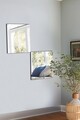 Oglinda decorativa, Mirrorland, Rectangular, Oglindă indestructibilă cu obturator, Argintiu