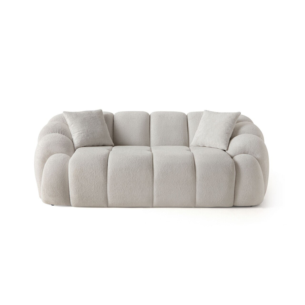 Canapea 2 locuri, Atelier del Sofa, 752EST2501, Lemn de carpen/PAL melaminat, Alb - view 4