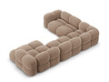 Coltar panoramic stanga 5 locuri, Loretto, Cosmopolitan Design, 345x250x68 cm, catifea, bej inchis