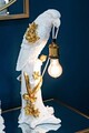 Lampa de masa Parrot, Mauro Ferretti, 1 x E27, 40W, 20x20x50.5 cm, fier/poliester, auriu/alb
