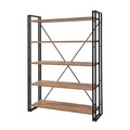 Biblioteca Cosmo Fix, Sapphire, 130x35x180 cm, natural/negru