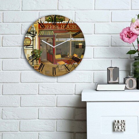 Ceas de perete, 3030ms-058, mdf, ø30 cm, multicolor