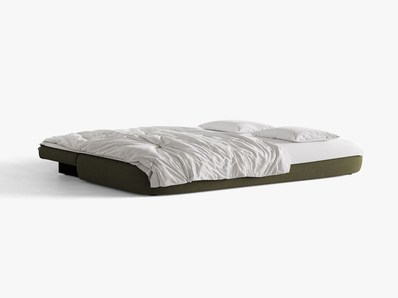 Canapea extensibila 3 locuri, Hena, Micadoni Home, 205x112x85 cm, tesatura structurata, verde — imaginea 4
