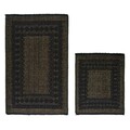 Set covorase de baie, Alanur Home, Venedik, Bumbac, Verde/Negru