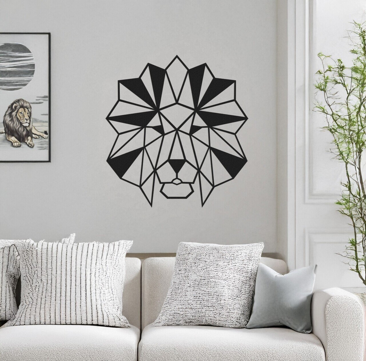 Decoratiune de perete, DEC-BL008, Dimensiune: 40 x 40 cm, Negru