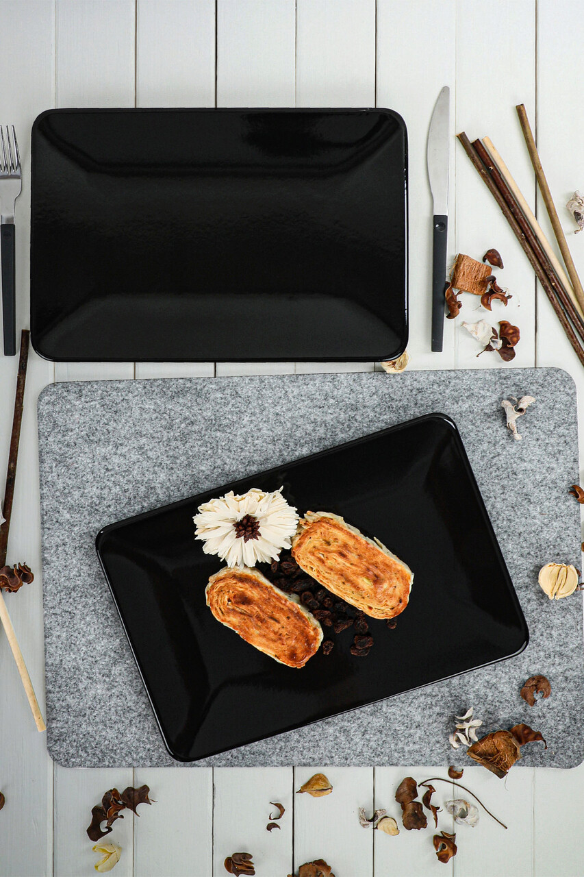 Set platouri servire, Hermia, 275KRM1686, Negru - imagine 5