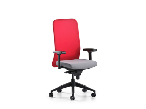 Scaun de birou, Bürotime, COM-CHR-A001542, 64x106x57cm, Roșu / Antracit