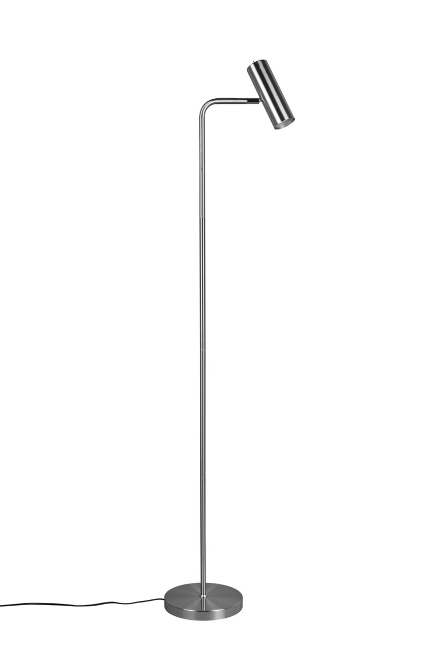 Lampadar Marley, TRIO, 23x39x151 cm, 5W, 1x GU10, metal, argintiu mat