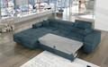 Coltar extensibil stanga 4 locuri ELTAP, Armd-69, Armando, 289x203x85 cm, lemn/poliester, albastru