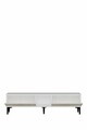 Comoda TV, Hanah Home, Didema 150, 150x40.5x30 cm, Alb / Travertin