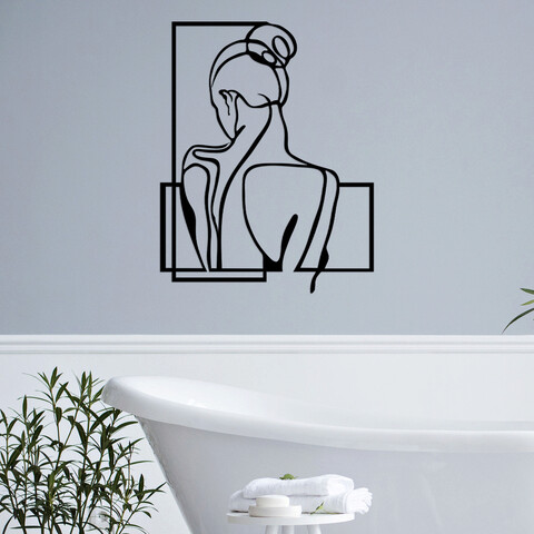Decoratiune de perete, backround, metal, dimensiune: 57 x 73 cm, negru