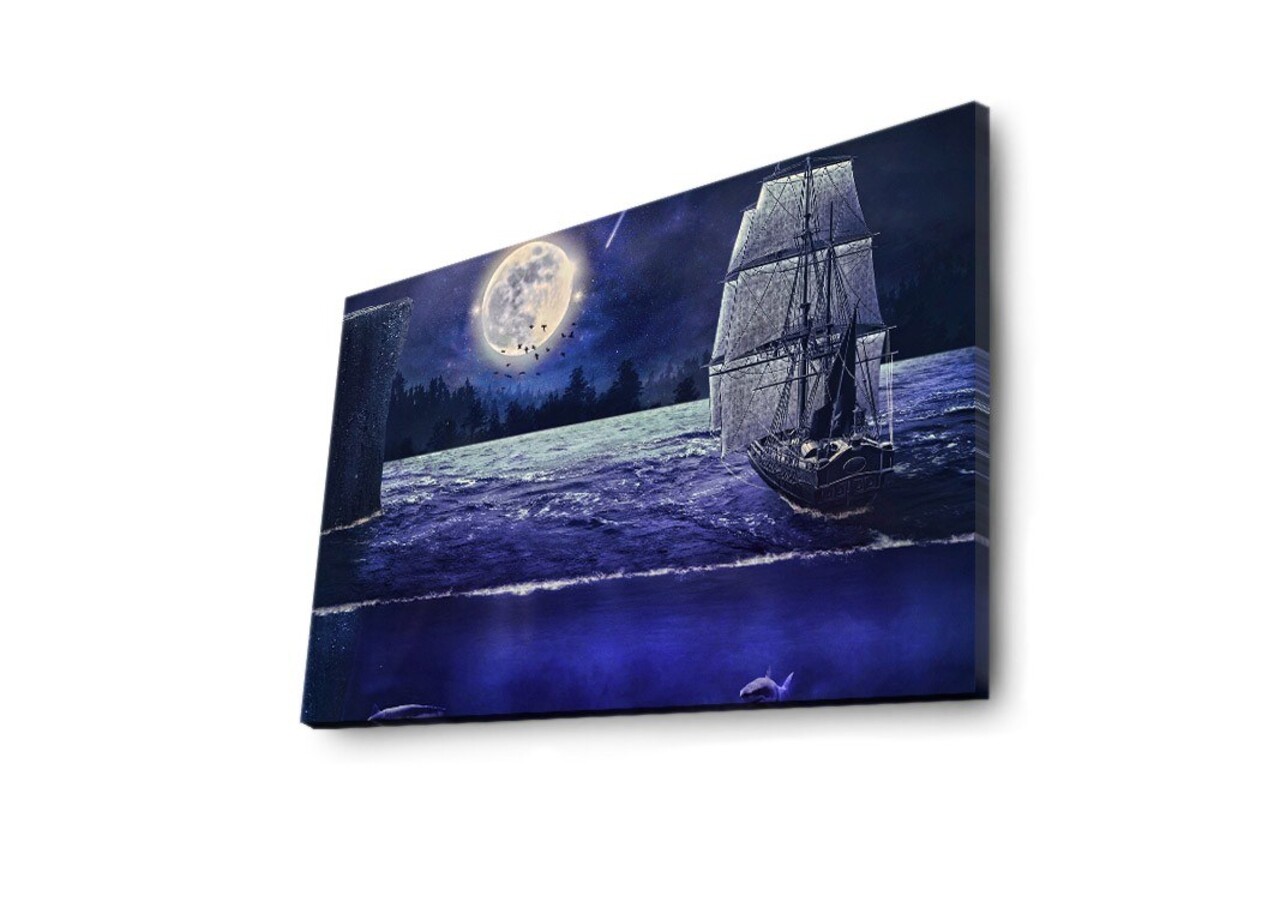 Tablou decorativ cu lumina LED, 4570DACT-67, Dimensiune: 45 x 70 cm, Multicolor - view 5