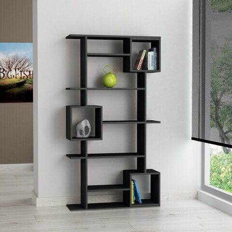 Biblioteca, decortie, soto 855dte3651, 92 x 173 x 28 cm, pal melaminat, antracit