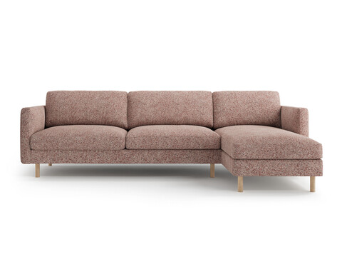 Coltar dreapta 4 locuri, Eden, Micadoni, 286x150x90 cm, tesatura structurata, roz melanj