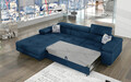 Coltar extensibil stanga 4 locuri ELTAP, Armd-62, Armando, 289x203x85 cm, lemn/poliester, albastru inchis