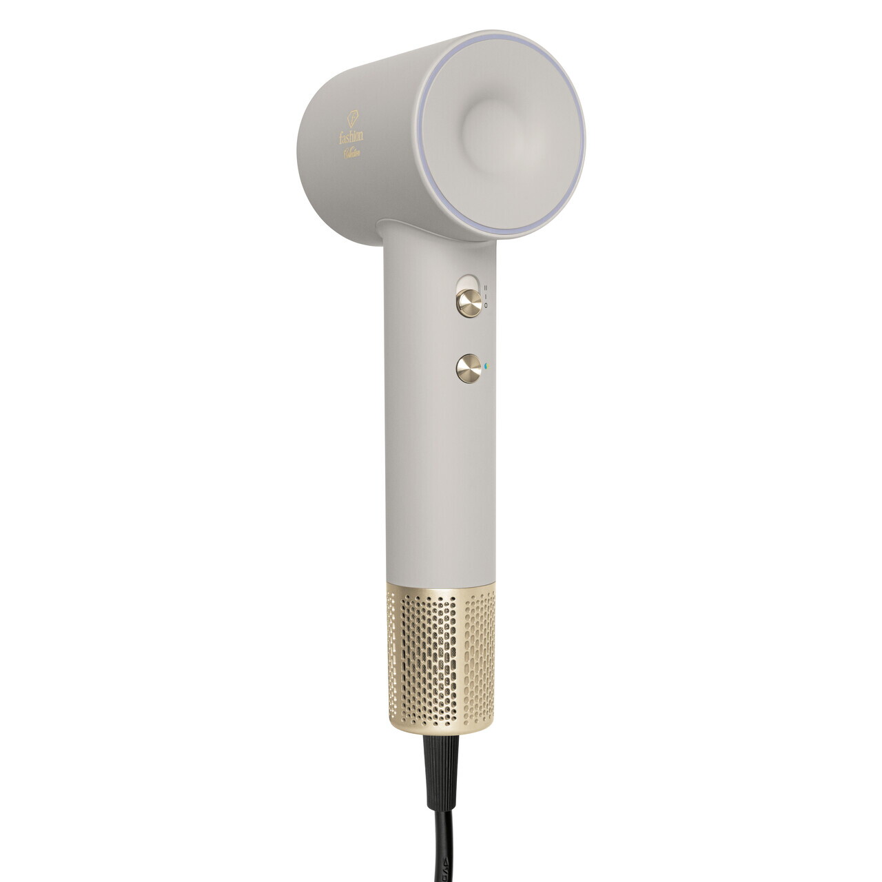 Uscator de par Fashion TV, Matte Cream-Gold, 1350-1600W, 3 viteze, 3 trepte de temperatura, crem - imagine 3