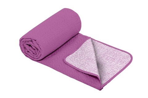 Cuvertura matlasata cu 2 fete Alcam, microfibra, 210×220 cm, Purple Jeans 210x220 imagine 2022