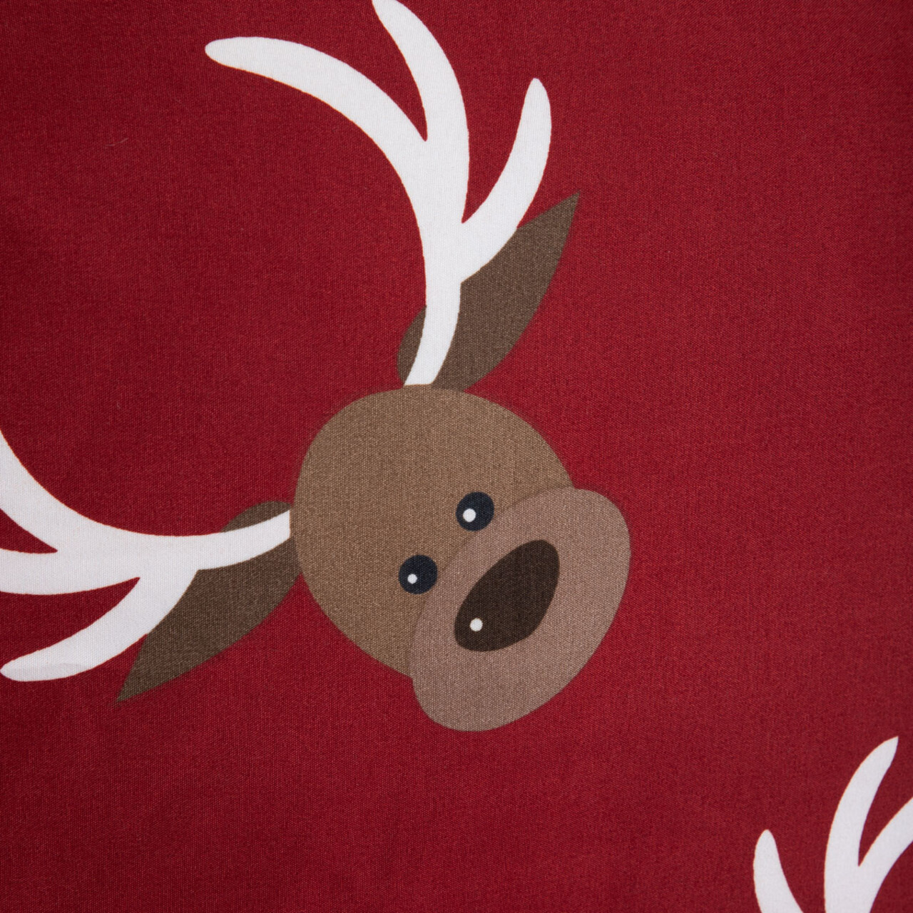 Lenjerie de pat dubla Reindeer, Homla, 3 piese, 160x200 cm, microfibra din poliester, rosu — imaginea 7