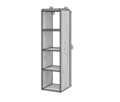 Raft de perete ELTAP, Figgi, 30x38x147 cm, PAL/PVC, negru