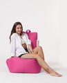 Fotoliu puf, Bean Bag Ferndale, Diamond, 60 x 90 cm, poliester impermeabil, roz