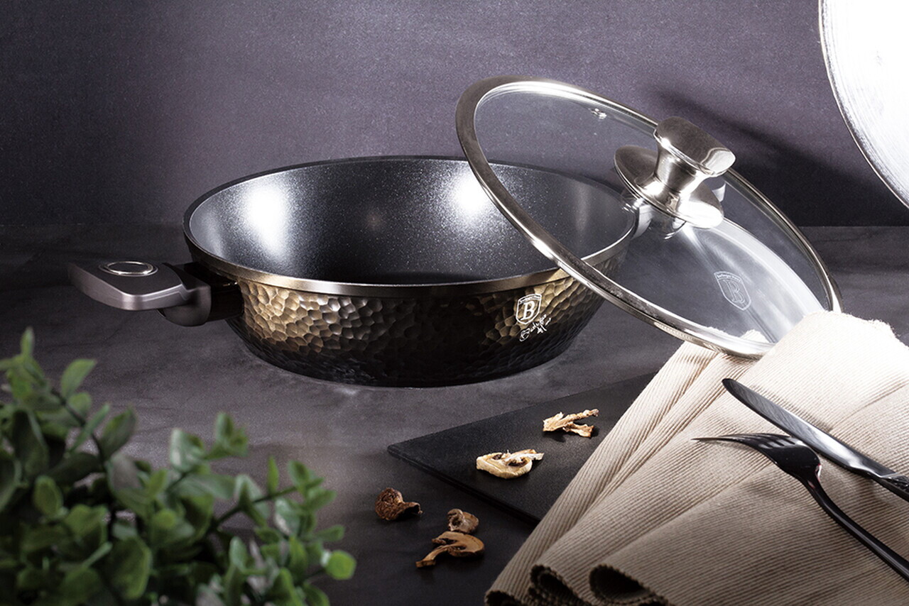 Oala cu capac Berlinger Haus, Primal Gloss, 24 cm, 2.3 L, aluminiu forjat, negru - imagine 14