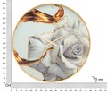Ceas de perete, Rose, Mauro Ferretti, Ø80 cm, sticla/MDF/metal, multicolor