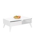 Masuta de cafea, Adore, Shp-655-Dd-1, 110x42x65 cm, PAL, Alb diamant
